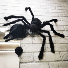 Декор на хэллоуин большой черный паук купить