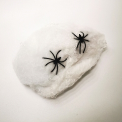 Декорации на хэллоуин белая паутина с пауками