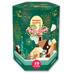 Фейерверк Рождество 19 залпов