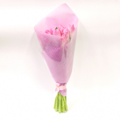 Букет розовых тюльпанов 17 шт