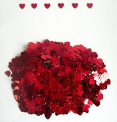Конфетти сердца красные 6 мм фото