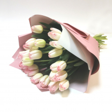 Букет розовых тюльпанов 25 шт